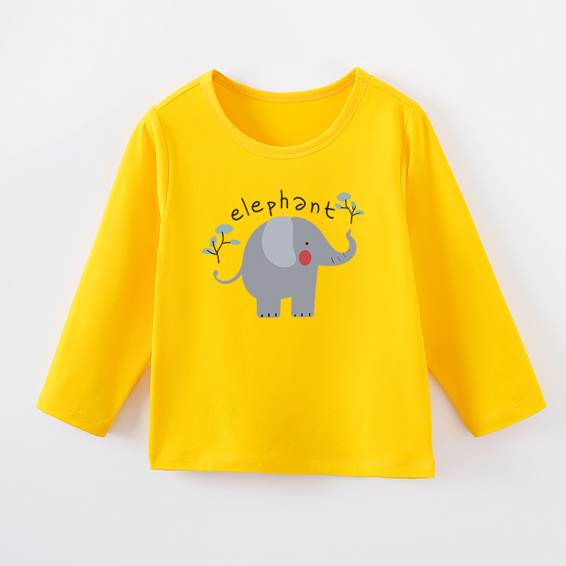 Baby Clothing Elephant - 漫画の象のTシャツ,ラウンドネック,快適,男の子,女の子,赤ちゃん,かわいい,春,秋