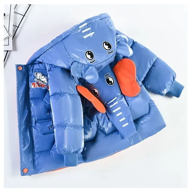 男の子用の漫画の絵が描かれた3Dベビーエレファント,厚くて暖 - Baby Clothing Elephant のレビューと価格