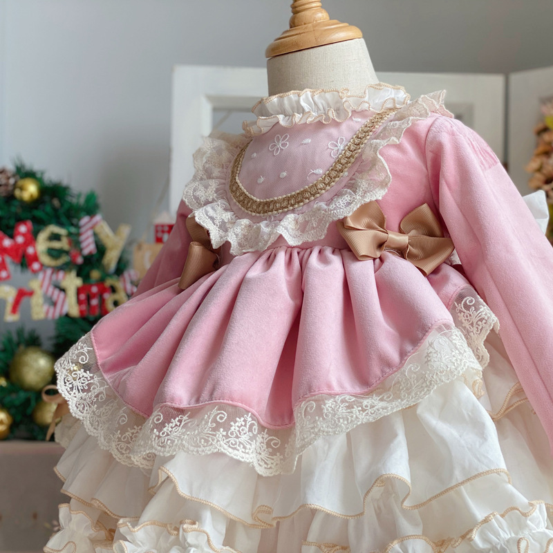 女の子のためのスペイン語のイブニングドレス,ヴィンテージのピ - Baby Clothing Easter のレビューと価格