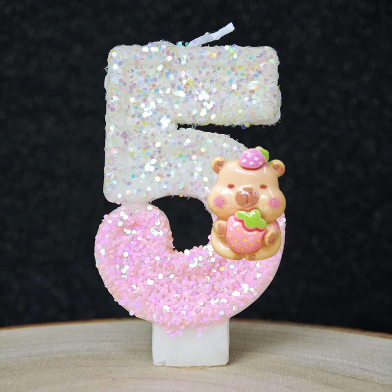 新しいカピバラキャンドルケーキデコレーショントピック0-9数 - Baby Clothing Easter のレビューと価格