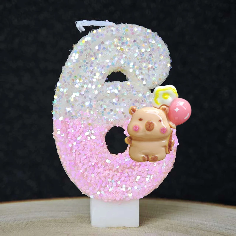新しいカピバラキャンドルケーキデコレーショントピック0-9数 - Baby Clothing Easter のレビューと価格
