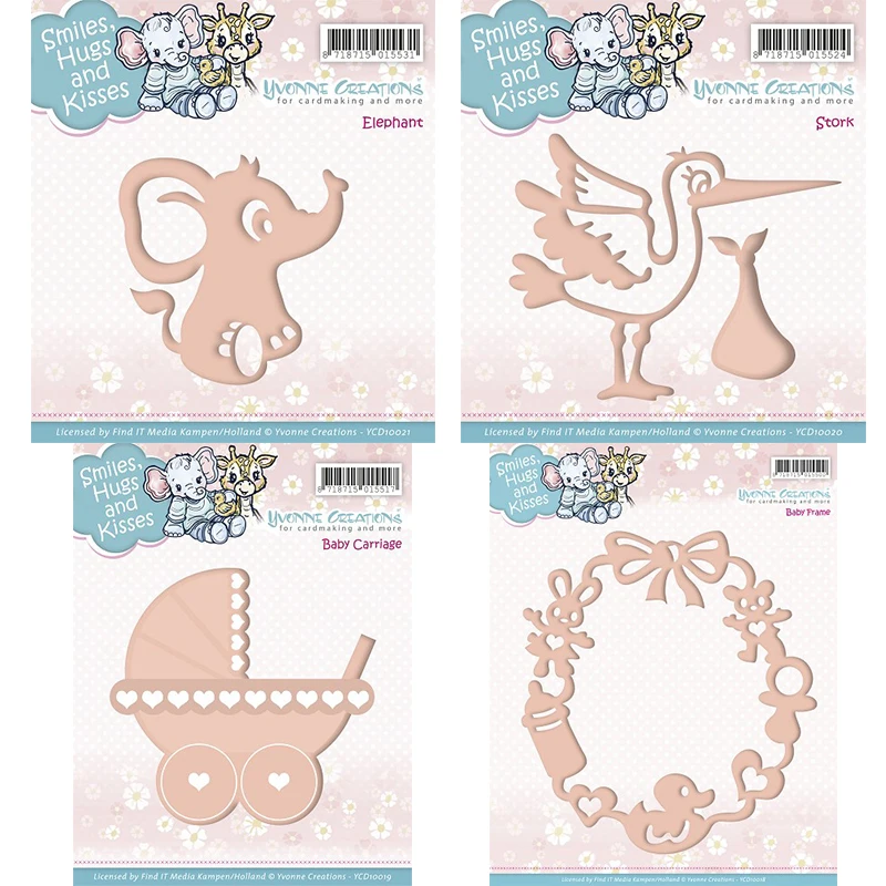スクラップブッキング用の金属カッティングダイ,乳母車,リング - Baby Clothing Elephant のレビューと価格