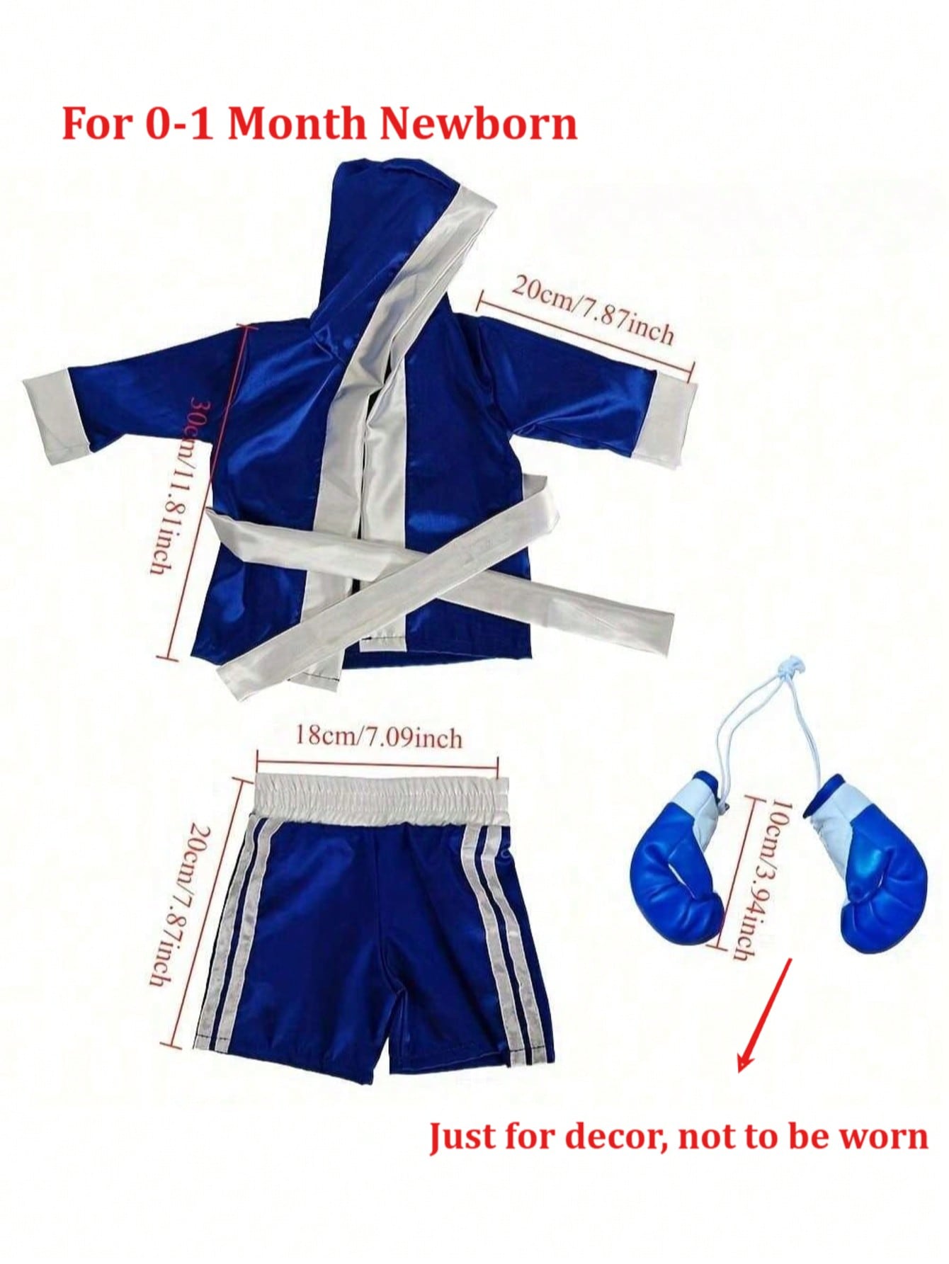 新生児写真撮影小道具ベビーボーイボクシング衣装セットローブ手 - Baby Clothing Products のレビューと価格
