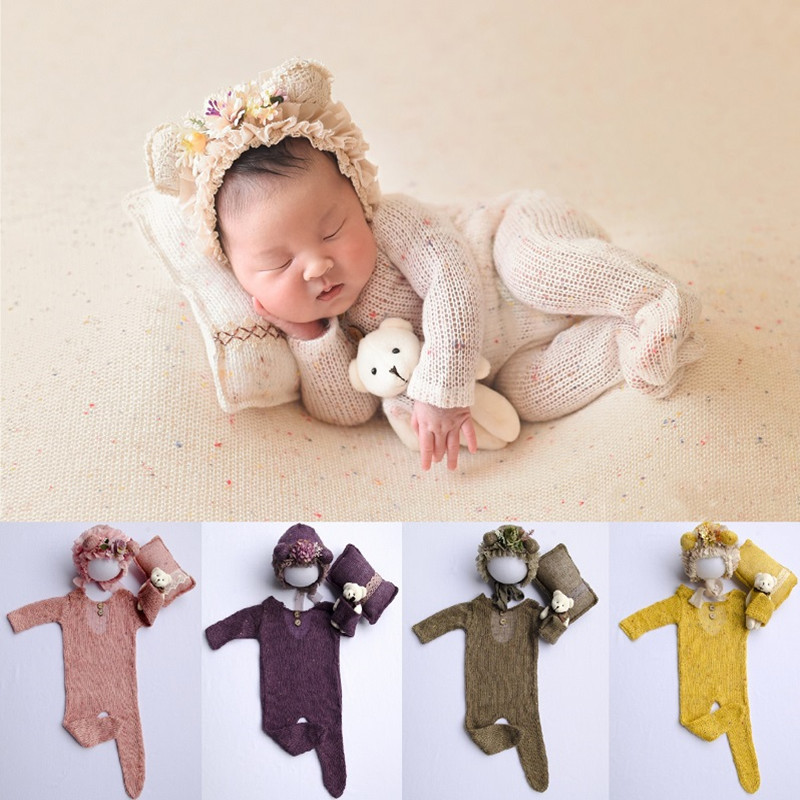 新生児の写真撮影の小道具新生児少年少女ロンパース帽子ベビーロ - Baby Clothing Products のレビューと価格