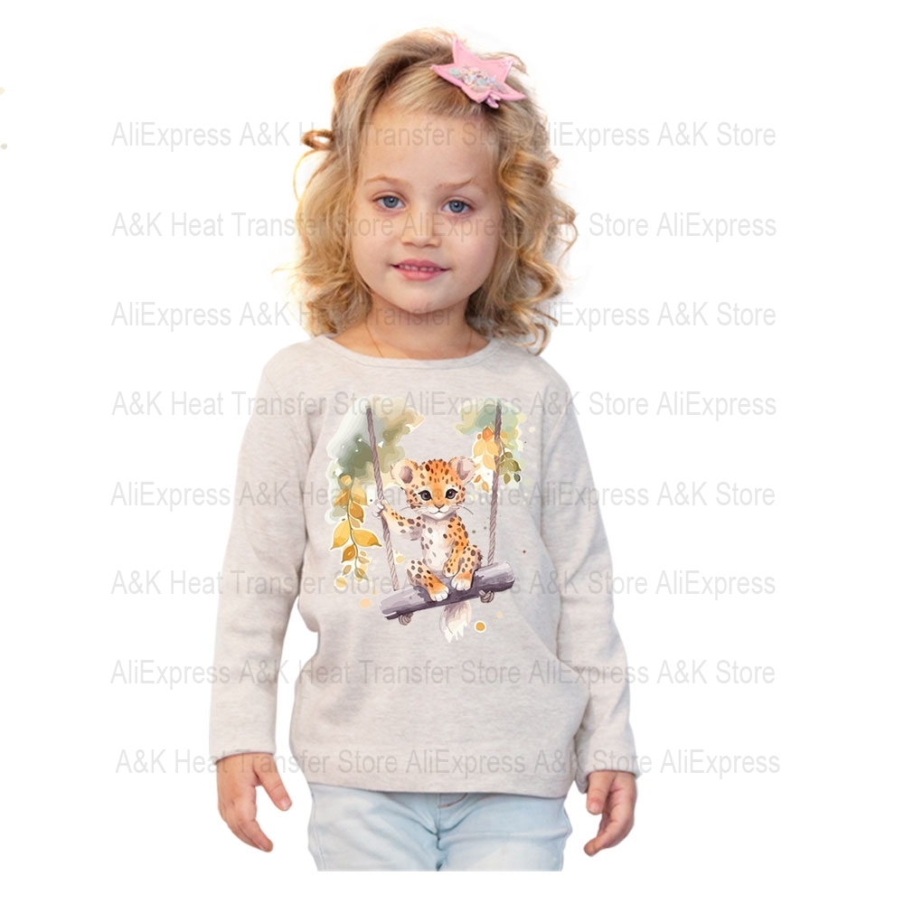 ベビーアニマルスイング柄ヒート転写キッズ服用象虎ライオンステ - Baby Clothing Elephant のレビューと価格