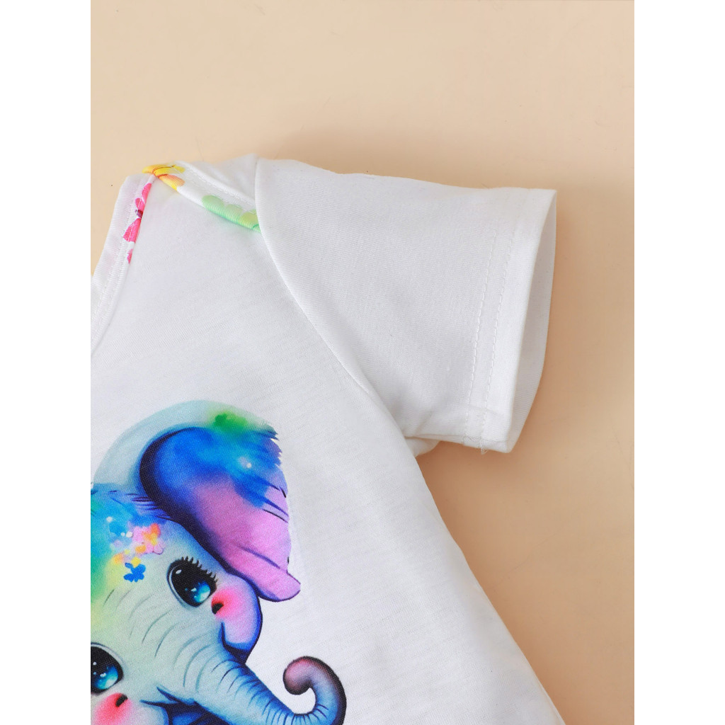 新生児用半袖服セット,象のボディスーツ,フラワーショーツ,カ - Baby Clothing Elephant のレビューと価格